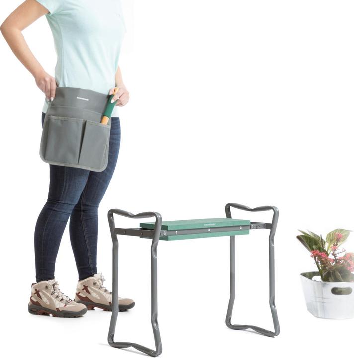 Produktbild InnovaGoods 3-in-1-Garten-Kniebank mit Werkzeugtasche Situl