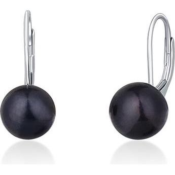 JVD, Ohrringe, Silver Earrings With Genuine Black Pearls Svle0476xd2p50