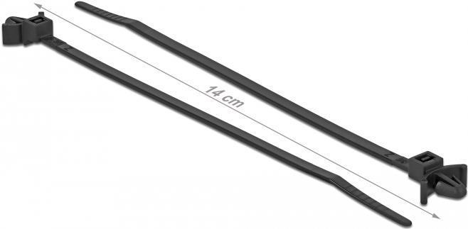 Immagine prodotto Delock Fascetta con ancoraggio ad espansione L 140 x W 4 mm nero 10 pz. (140 mm, 10 pz.)