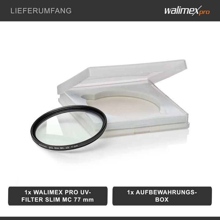 Actual product image Walimex pro per UV filter slim MC 77mm (77 mm, UV filter)