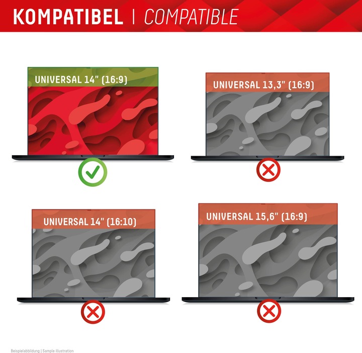 Produktbild Displex Privacy Safe randlos, Laptop Blickschutzfilter (12.44", 16 : 9)