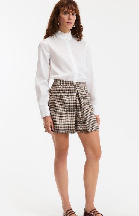 Immagine prodotto La Redoute Collections Langärmelige Bluse mit gerüschtem Stehkragen (40)