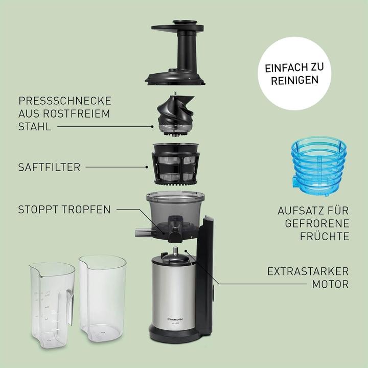 Produktbild Panasonic MJ-L500S Slow Juicer mit 2 Einsätzen