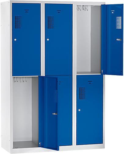 Actual product image eurokraft basic Locker, 6 compartments, width 1200 mm (120 cm, 180 cm)