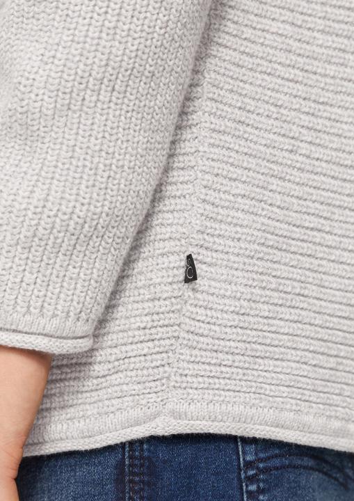 Produktbild s.Oliver Strickpullover Melierter Strickpullover mit Rippstruktur (XXL)