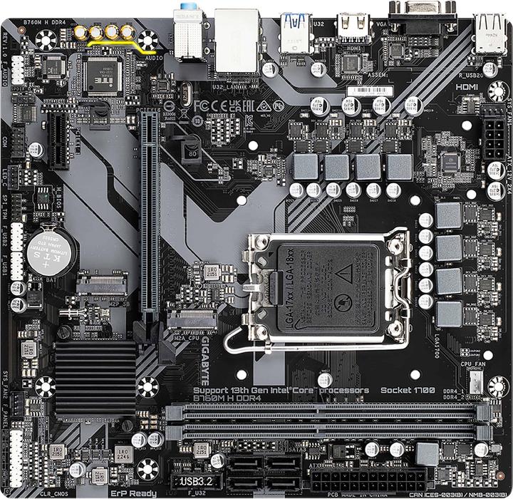 Produktbild Gigabyte B760M H DDR4 (LGA 1700, Intel B760 Express, mATX)