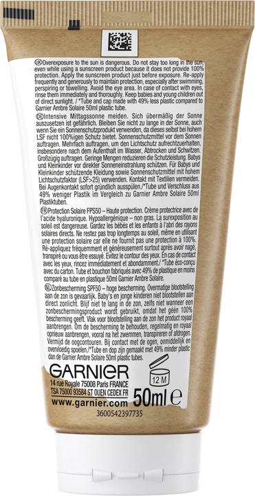 Image du produit Garnier Ambre Solaire Sensitive expert+ Anti-Age Super UV (Crème solaire visage, SPF 50, 50 ml, 70 g)