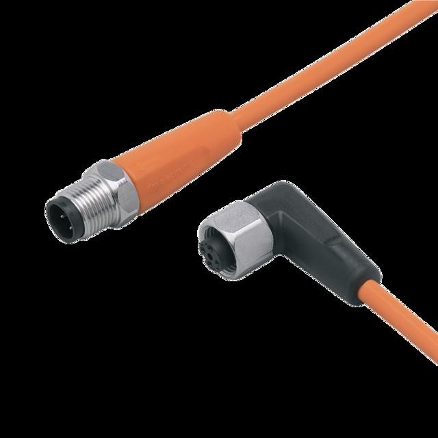 Actual product image IFM Connecting cable ger/gew. M12 4p gold-plated EVT056 - Cable - 5 m
