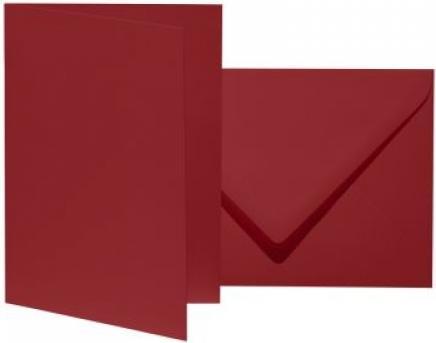 Artoz 10 folding cards with envelopes Mosaic DIN B6 fire red (1 pcs.)