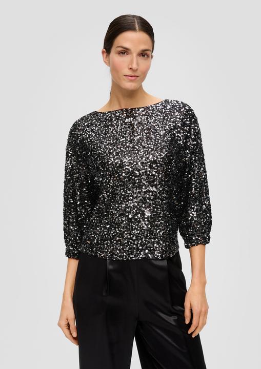 Immagine prodotto s.Oliver Bluse Mesh-Bluse mit Pailletten-Besatz (34)