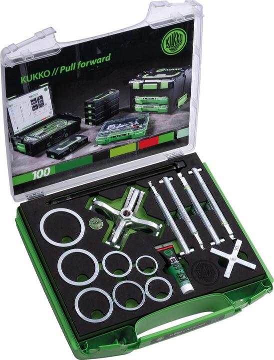 Actual product image Kukko Ball bearing extractor set K-70 21 pieces Clamping range 17-100 mm