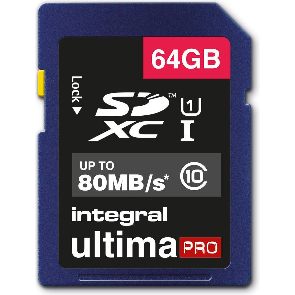 Integral Ultimapro Sdhc/Xc Uhs-I U1 Sd (64 GB, SD, U1, UHS-I), Speicherkarte