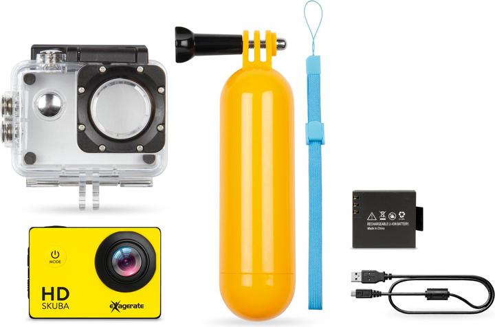 Actual product image Hamlet Exagerate Skuba Action Cam HD action camera with 2-inch LCD screen with waterproof case