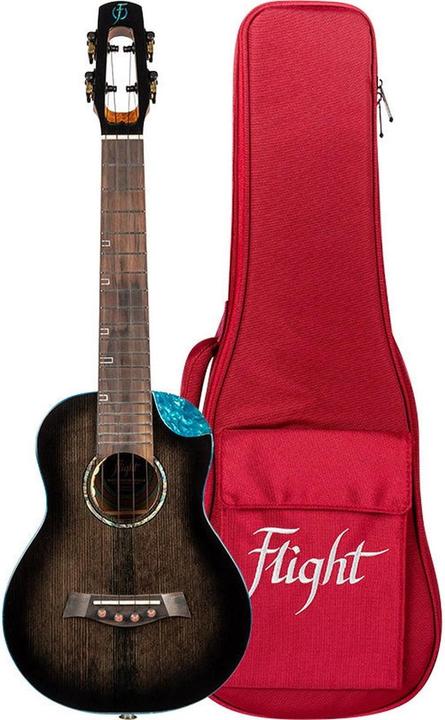 Image du produit Flight Royal Series Nighthawk Concert Black Stain Electric-akoestische concert ukele met gigbag (De concert)