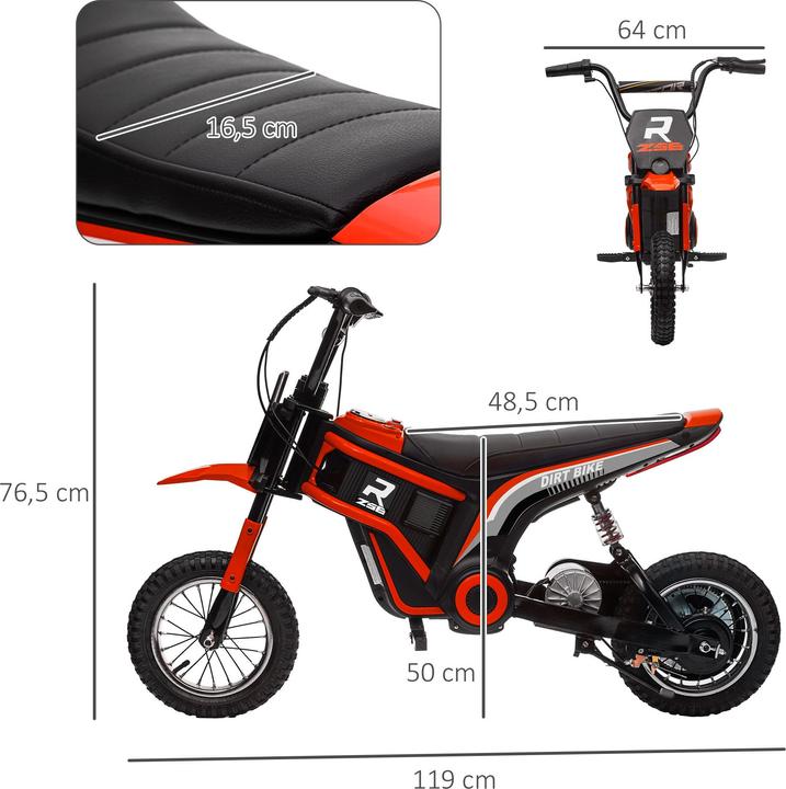 Immagine prodotto Homcom Kindermotorrad Kunststoff, Metall Rot (12 V)