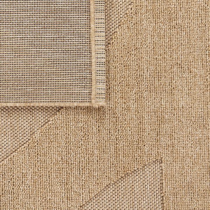 Produktbild TT Home In-& Outdoor Teppich Wetterfest Balkon Küche Boho Hoch-Tief-Effekt Geometrisch (160 x 120 cm)