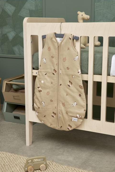 Produktbild Meyco Schlafsack Jersey Wattiert 62 cm Forest Animals sand (62 cm, Winter, Frühling, Herbst)