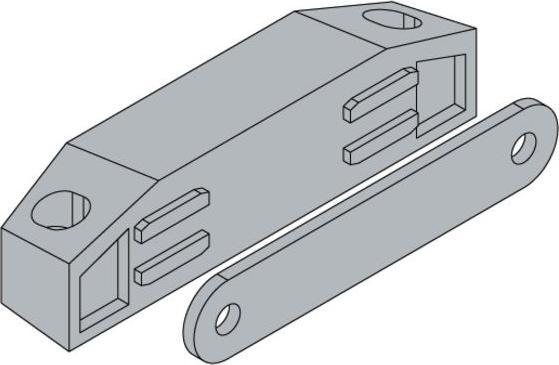 Produktbild Hettich Magnetschnäpper 17 x 19 mm, Haltekraft 8kg, weiss