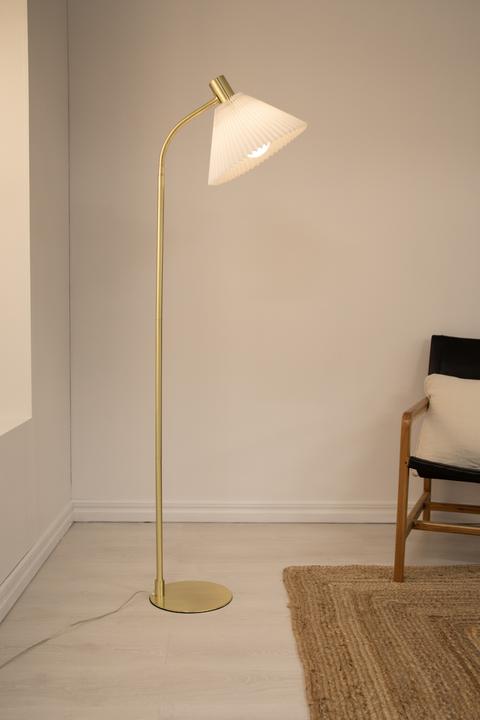 Actual product image Markslöjd MIRA Floor 1L Brushed Brass/White