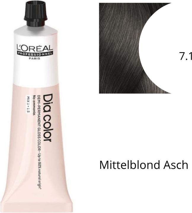 Produktbild L'Oréal Professionnel Dia Color 7.1 Mittelblond Asch - 60ml (Blond)