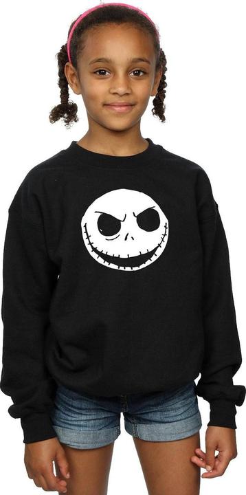 Produktbild Disney Nightmare Before Christmas Jack Skellington Face Sweatshirt Mädchen (152, 158)