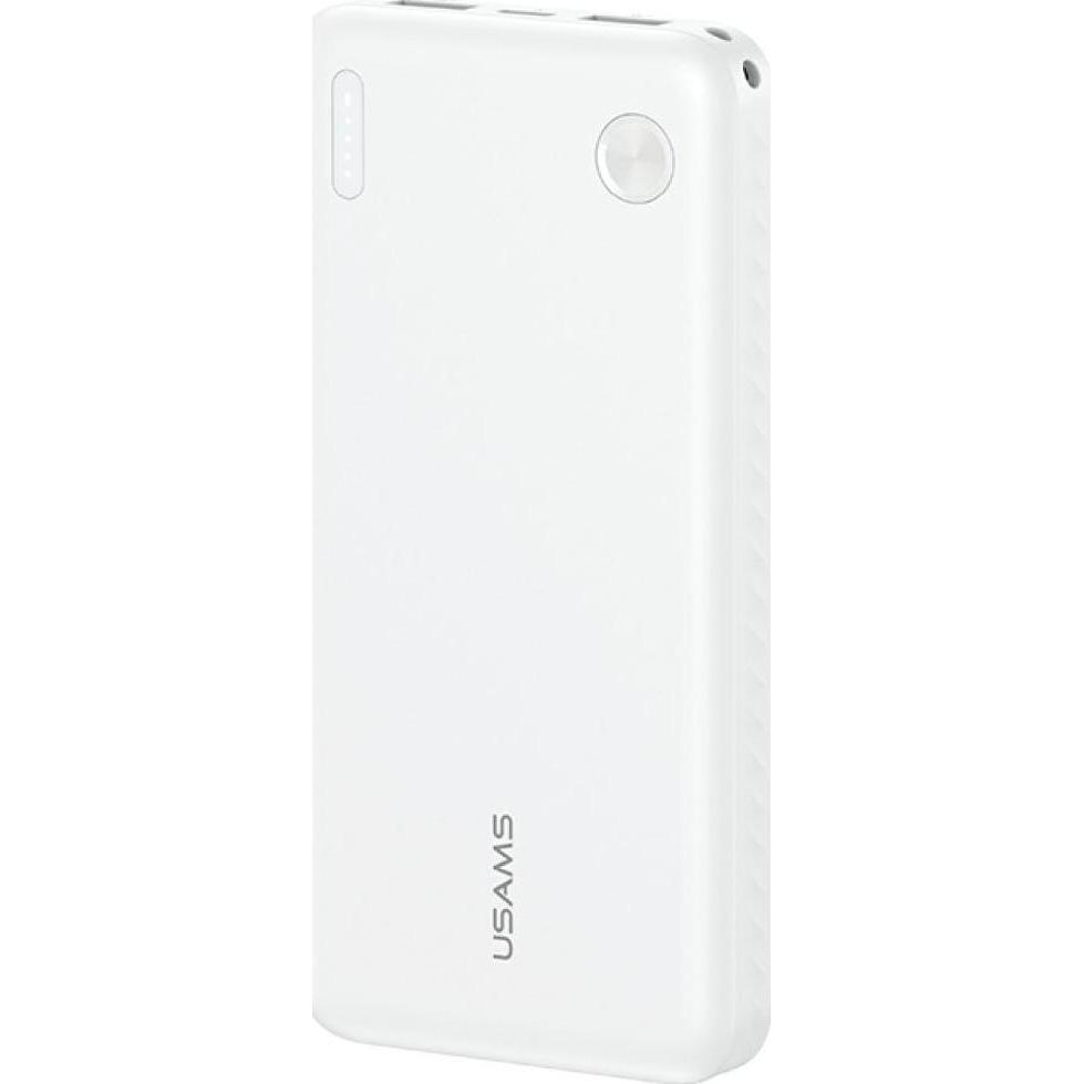 Usams PB83 Power Bank 2xUSB-A 1xUSB-C 10000mAh white (10000 mAh), Powerbank, Bianco