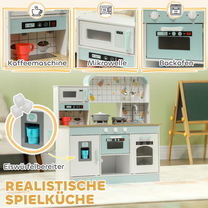 Produktbild Aiyaplay Kinderküche MDF, Edelstahl Weiss