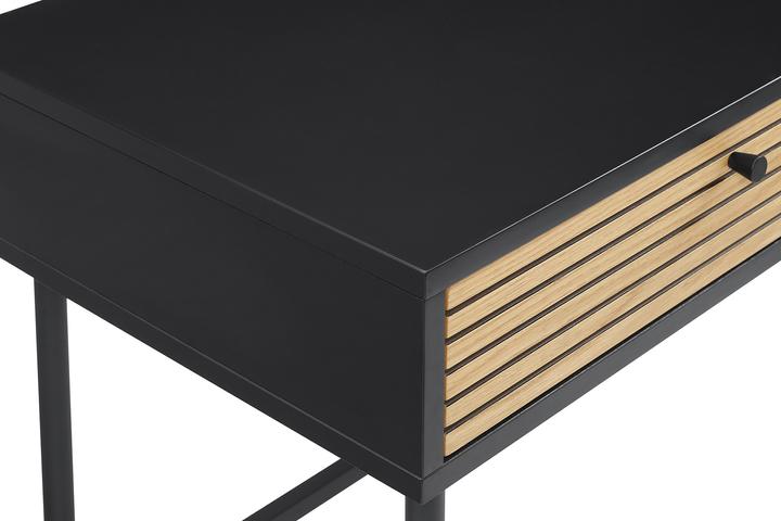 Immagine prodotto SalesFever Scrivania in vero legno impiallacciatox75 nero (120 x 50 x 75 cm)