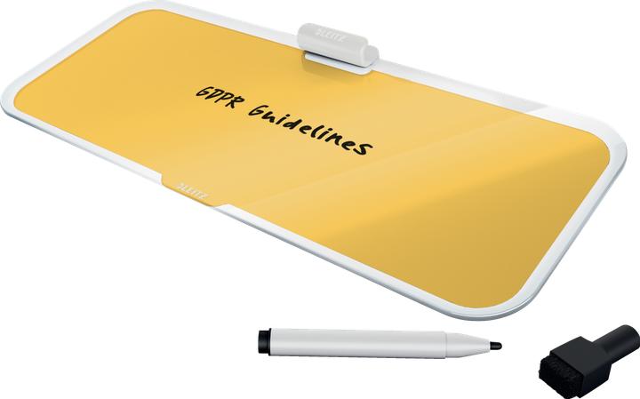 Immagine prodotto Leitz Memoboard da tavolo in vetro giallo (38 x 15 cm)