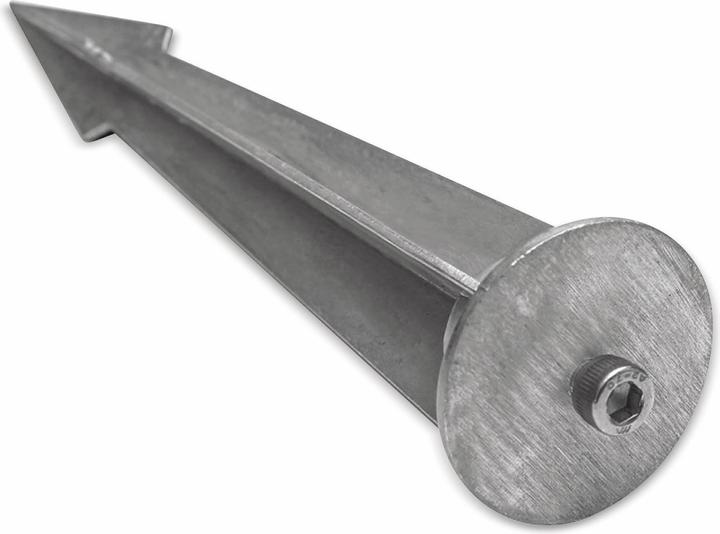 Eneroid Erdspiess aus Aluguss natur 160mm mit M5 Schraube