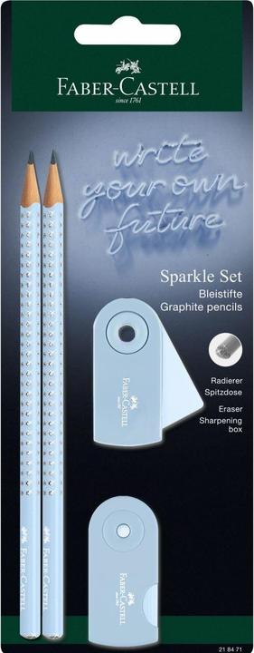 Actual product image Faber-Castell Set CR graphite Sparkle sky blue (B, 2 x)