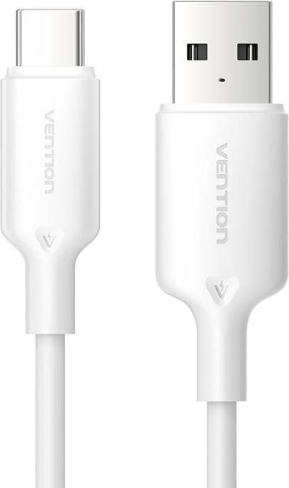 Actual product image Vention USB 2.0 A to USB-C 3A cable CTQWH 2M (white) (2 m, USB 2.0, 60 W)