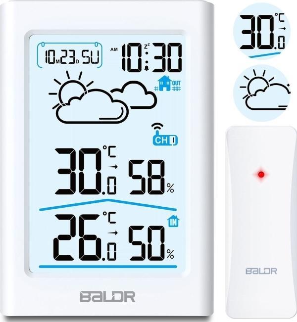 Berdsen Stacja pogodowa Stacja pogodowa z wyświetlaczem BD-911 biała