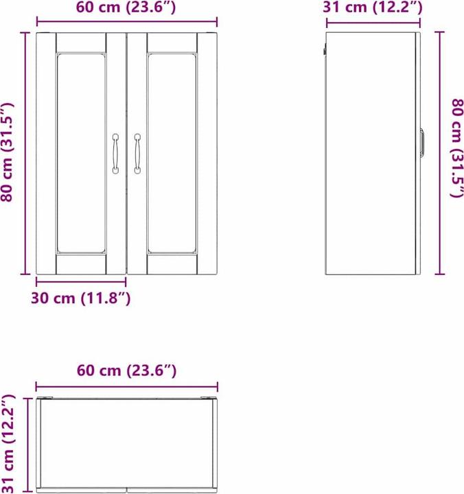 Immagine prodotto vidaXL Küchenschrank (31 x 60 x 80 cm)