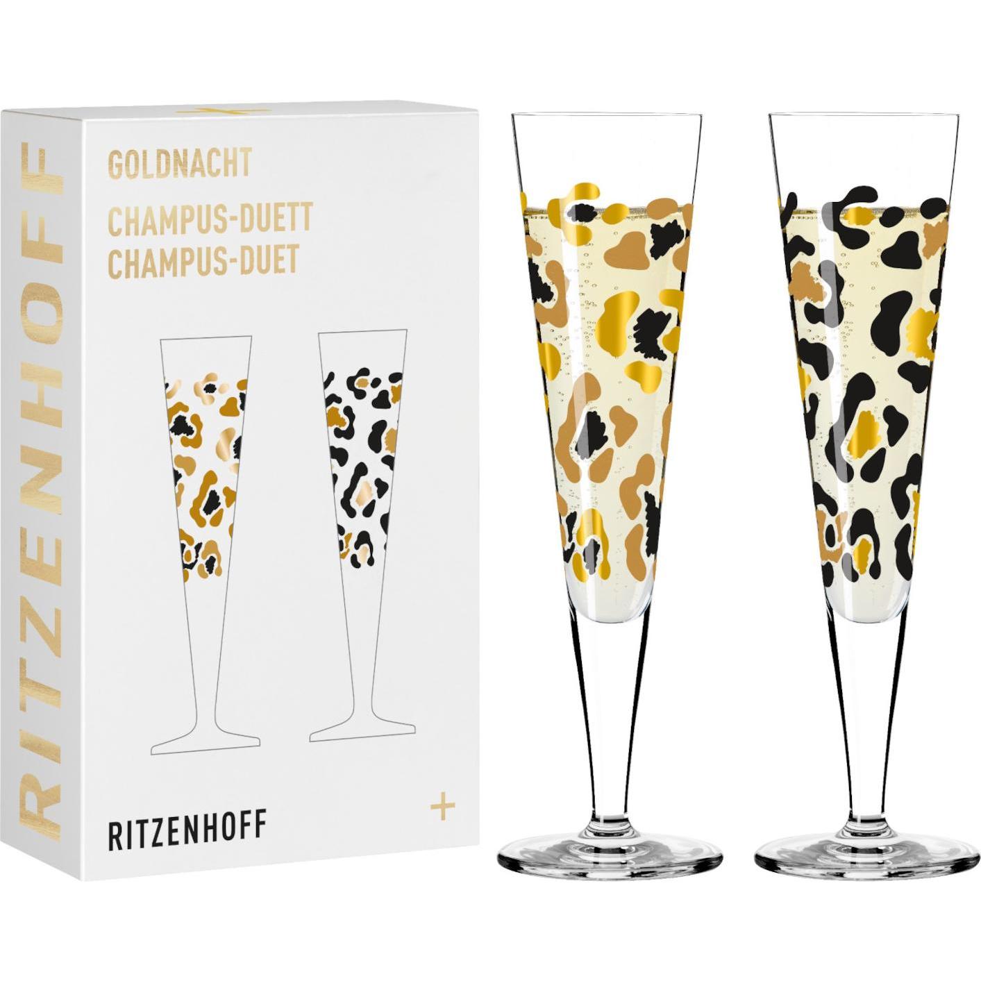 Ritzenhoff Goldnacht Champus-Duett (A. Vasconcelos) H25 (20.50 cl, 2 Gläser, Sektgläser) (6031009)