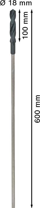 Actual product image Bosch Professional Zubehör PRO Wood HSS installation drill bit, 18 x 100 x 600 mm (10 mm)