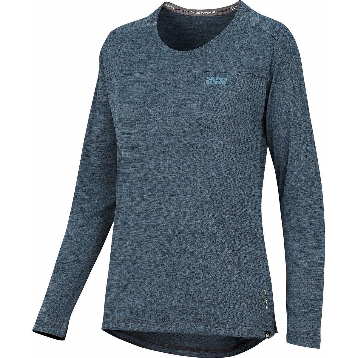 iXS, Damen, Velotrikot, Flow Longsleeve Radtrikot (38), Blau, 38