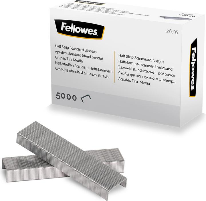 Produktbild Fellowes Heftklammer 26/6 5000 Stück, Halbstreifen (5000 x)