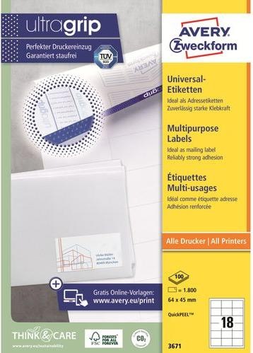 Productafbeelding Avery Universele etiketten
