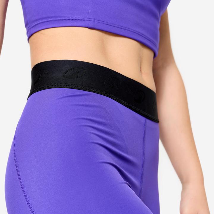 Produktbild Domyos Leggings Damen elastischer Taillenbund - lila