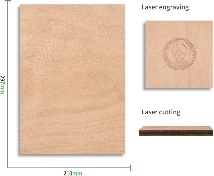 Image du produit XTool Plywood d'acajou de 2,5 mm (6-Pack)