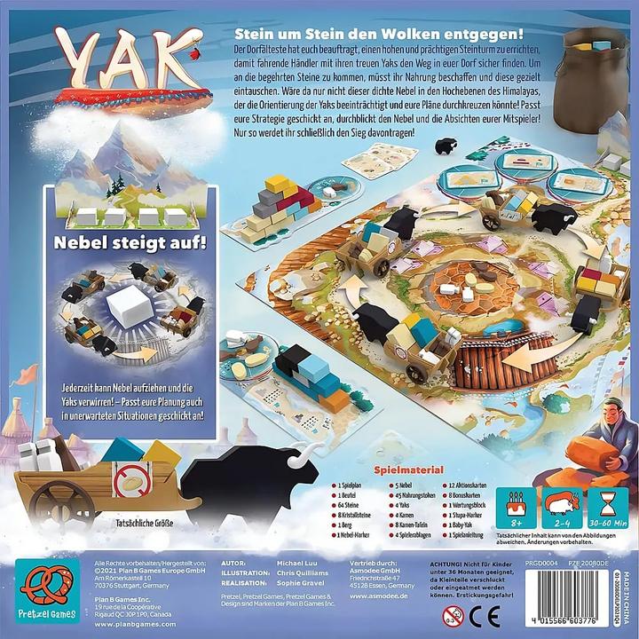 Produktbild Asmodée PRGD0004 - Yak, Brettspiel, für 2-4 Spieler, ab 8 Jahren (DE-Ausgabe) (Deutsch, 2 - 4 Spieler)