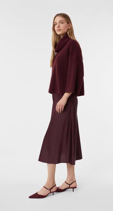 Produktbild Comma Rock Midi-Rock aus Satin mit Elastikbund (40)