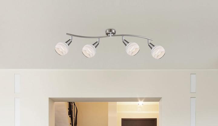 Actual product image Globo LED spotlight nickel matt 4xE14 LED (320 lm, E14)