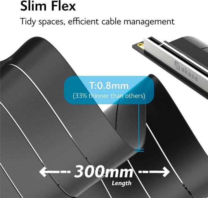 Actual product image Akasa Riser Black X3 Mark V (30 cm)