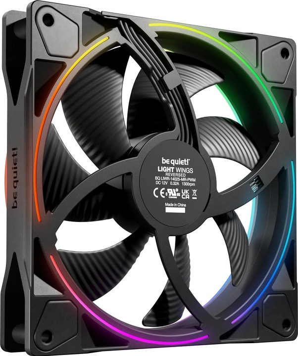 Actual product image be quiet! Lüfter 120*120*25 Light Wings LX PWM Reverse Black (120 mm, 1 x)