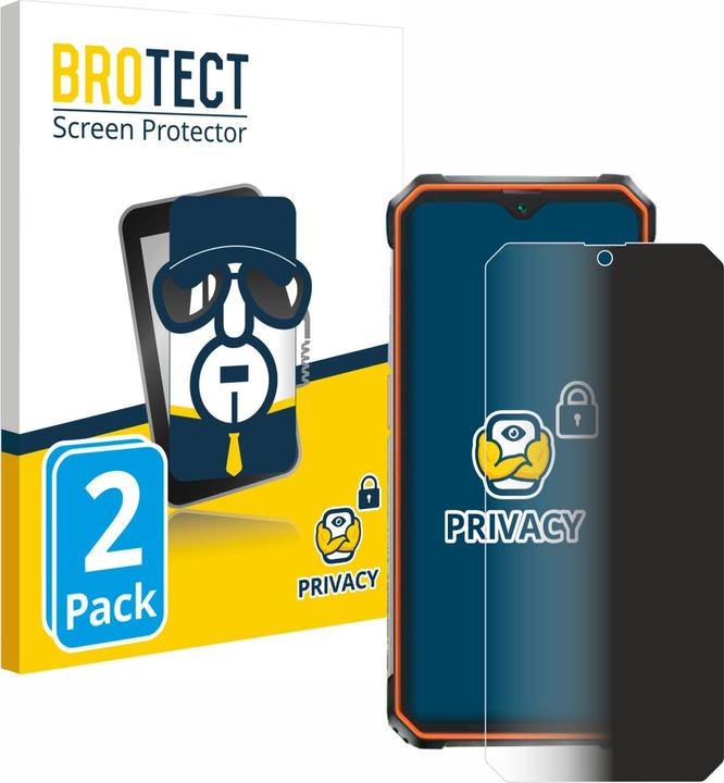 Actual product image BROTECT Anti-spy privacy film Blue light protection film (2 Piece, Blackview BV9200)
