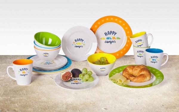 Image du produit Berger Happy Camper Set de vaisselle en mélamine coloré 16 pcs. (16 pièce(s))