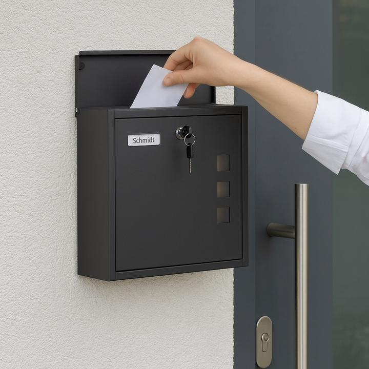 Actual product image Relaxdays Briefkasten mit Sichtfenster