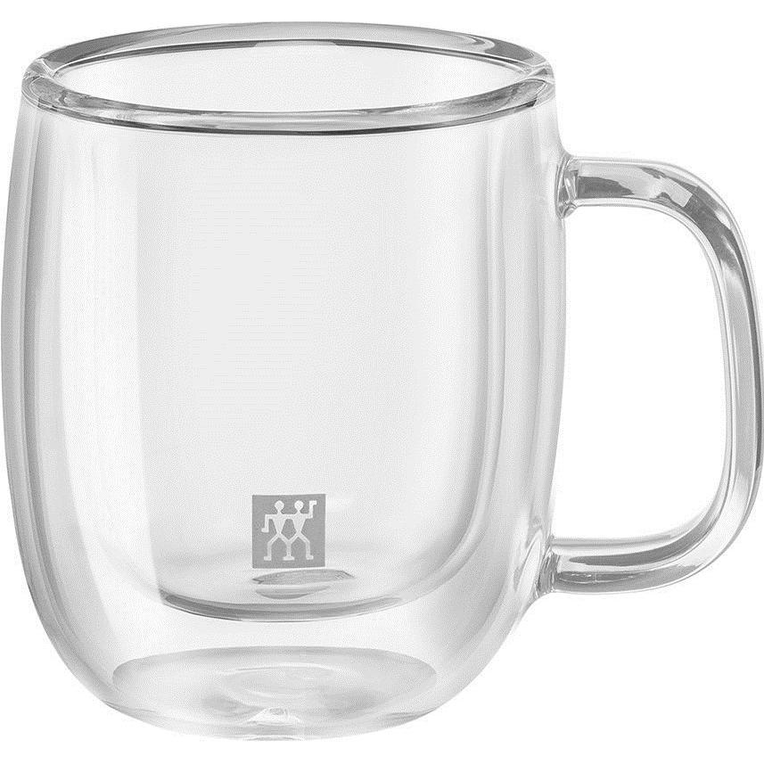 Zwilling, Tasse, Sorrento Plus Espressogläser doppelwandig mit Henkel 2er Set (80 ml, 2 x)